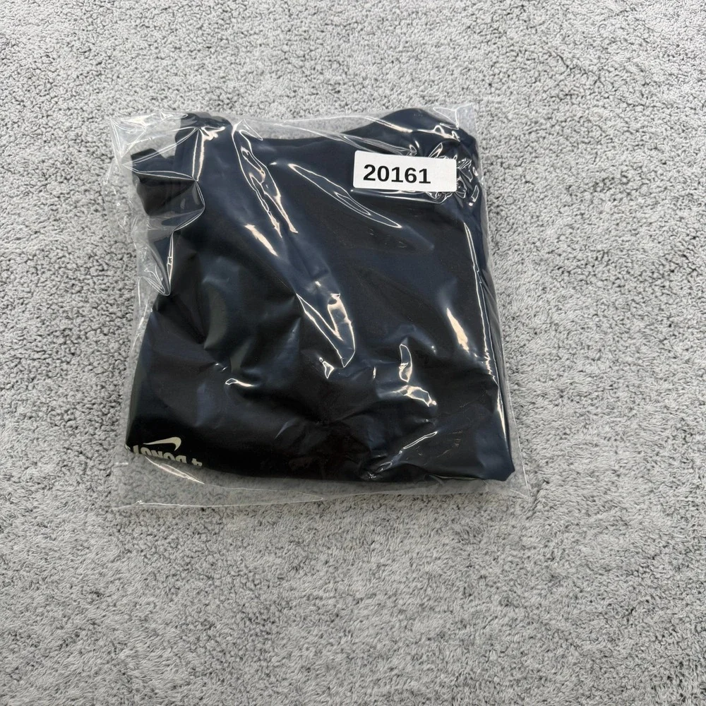 Nike Shirt Men Large Black Graphic Dumbells 4 Donuts Swoosh Gym Crew Dri Fit Tee